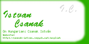 istvan csanak business card